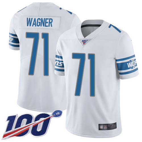 Detroit Lions Limited White Youth Ricky Wagner Road Jersey NFL Football #71 100th Season Vapor Untouchable->youth nfl jersey->Youth Jersey